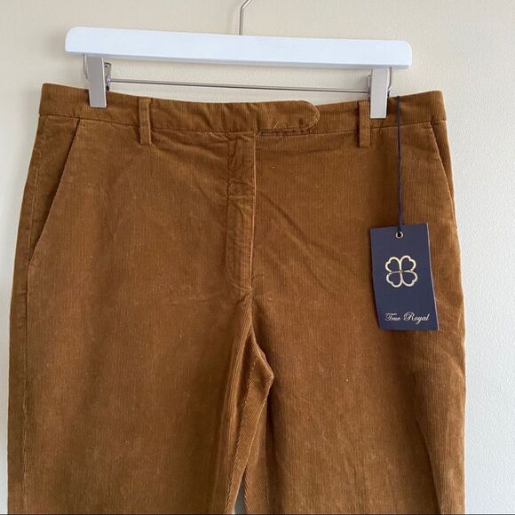 TRUE ROYAL Corduroy Flare Pants Size IT 46 US 10 - Picture 2 of 7